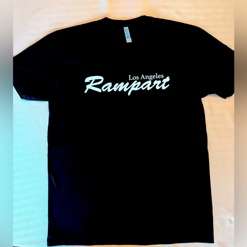 Los Angeles Rampart - Men’s black 100% Cotton T-shirt - Special Edition - size L